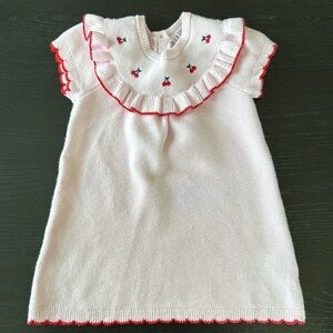 Janie and Jack Adorable Pink Dress with Red Accents